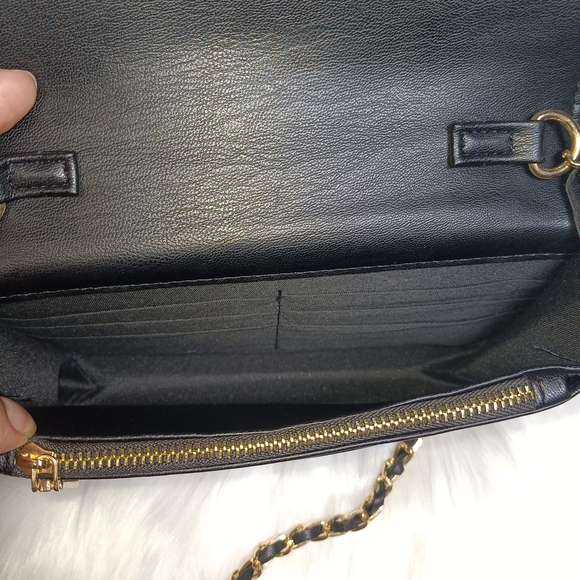 bebe Black Crossbody Bag with Gold Accents - Picture 7 of 7